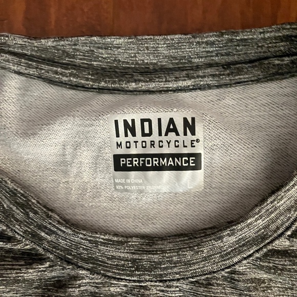 Indian Motorcycle Circle Icon Performance Men’s T-Shirt, Gray and Black, Size L - Picture 6 of 7